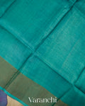 Cream Floral Digital Printed Pure Tussar Silk Saree