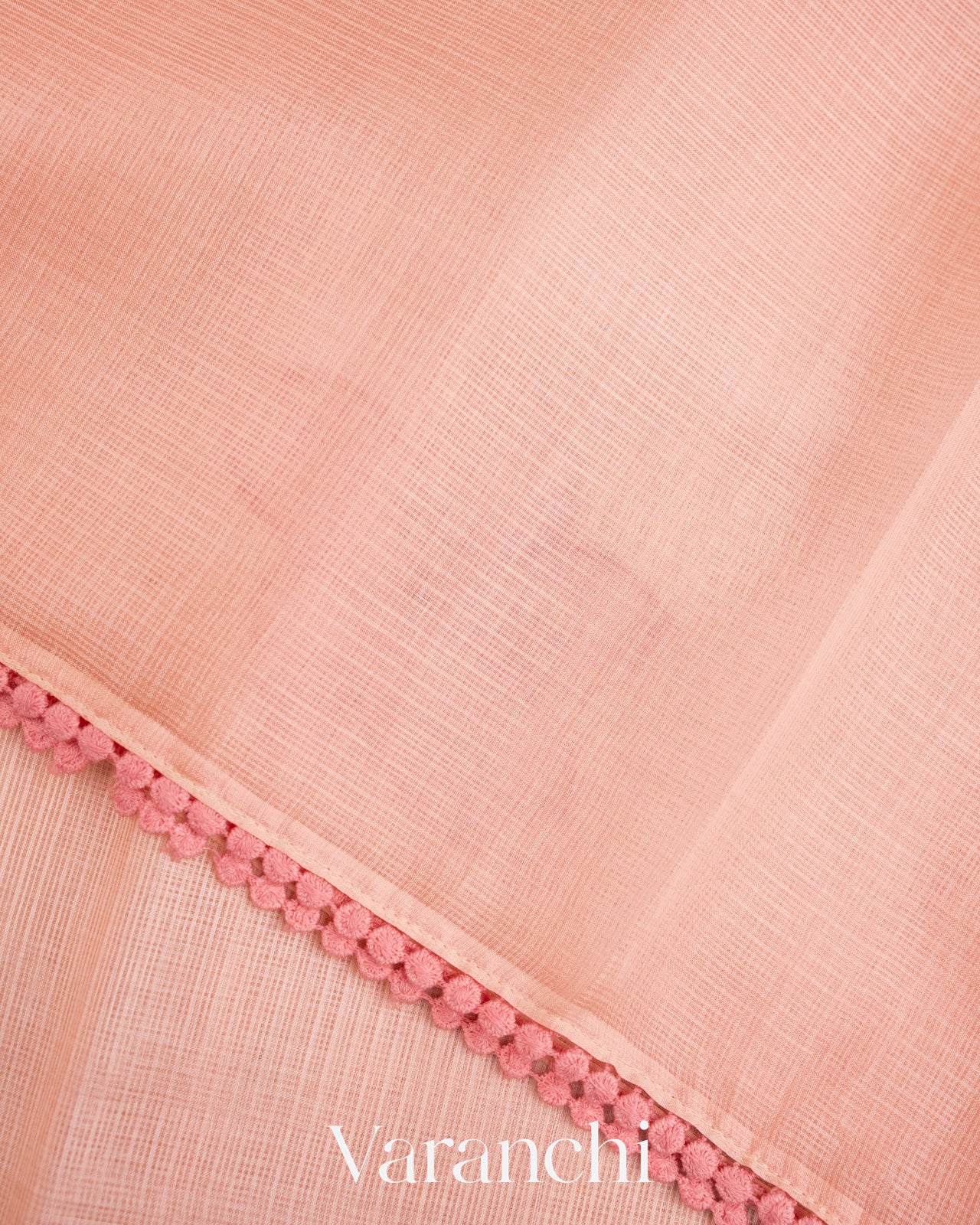 Soft Baby Pink Pure Tussar Kota Silk Handloom Saree