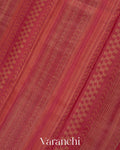 Dusty Orange Floral Printed Pure Tussar Silk Saree
