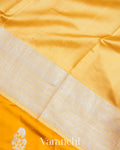 Deep Turmeric Yellow Pure Raw Mango Silk Handloom Saree