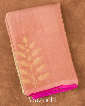 Light Yellow Ombre Pure Mysore Crepe Silk Saree