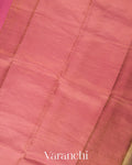 Peach and Light Yellow Ombre-dyed Pure Mysore Crepe Silk Saree