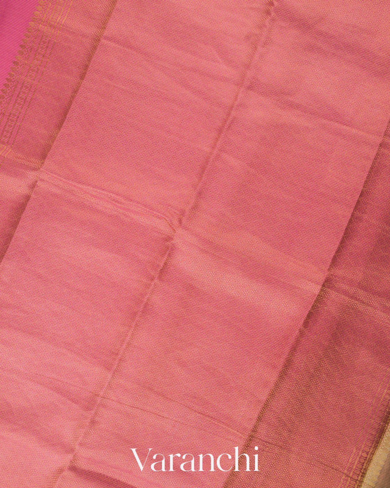 Peach and Light Yellow Ombre-dyed Pure Mysore Crepe Silk Saree
