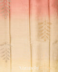Light Yellow Ombre Pure Mysore Crepe Silk Saree