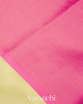Peach and Light Yellow Ombre-dyed Pure Mysore Crepe Silk Saree