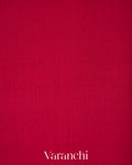 Deep Red Pure Mysore Crepe Silk Saree