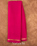 Rani Pink Pure Mysore Crepe Silk Saree