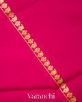 Rani Pink Pure Mysore Crepe Silk Saree
