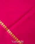 Rani Pink Pure Mysore Crepe Silk Saree