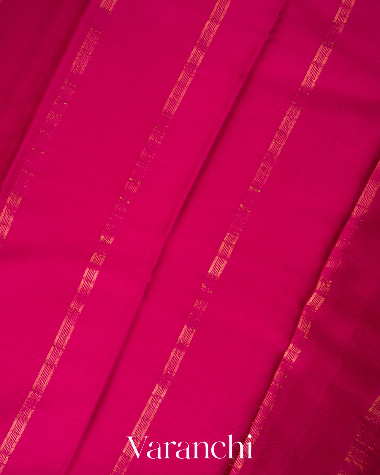 Rani Pink Pure Mysore Crepe Silk Saree