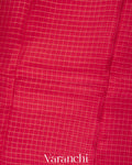 Reddish Pink Pure Crush Kora Silk Saree 