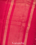 Reddish Pink Pure Crush Kora Silk Saree 