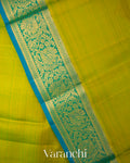 Olive Yellow Pure Kanchipuram Silk Handloom Saree