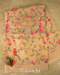 Golden Embroidered Pure Tissue Kota Silk Saree