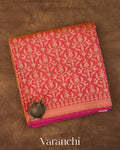 Coral Jamdani Pure Kora Silk Cotton Saree 