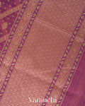 Onion Pink Lehariya Jamdani Pure Kora Silk Cotton Saree 