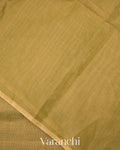 Olive Gold Pure Maheswari Silk Cotton Tissue Handloom Saree 