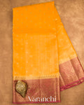Turmeric Yellow Pure Tussar Silk Saree 