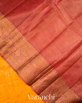Turmeric Yellow Pure Tussar Silk Saree 