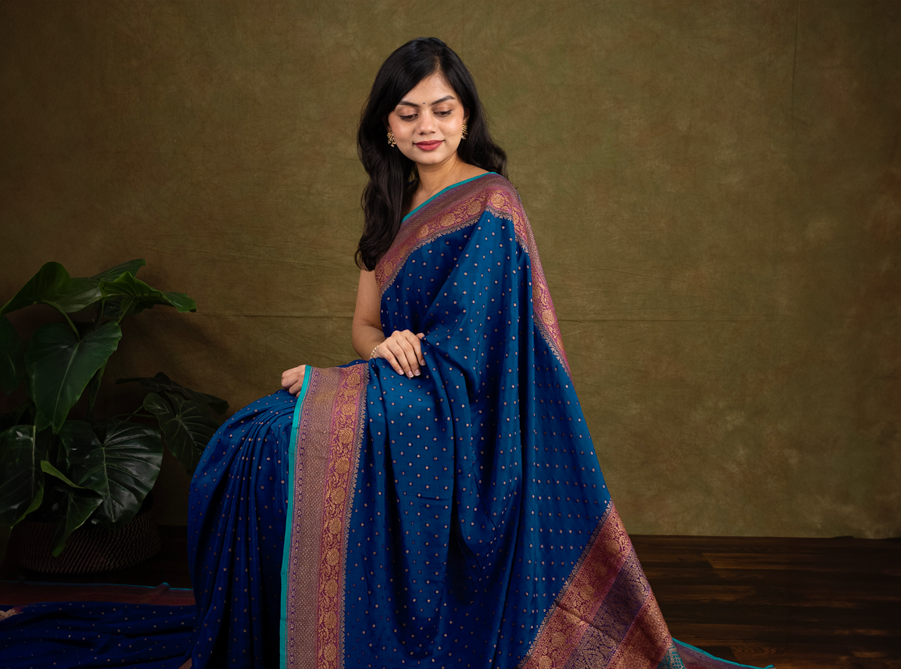 Stunning Pure Crepe Silk Sarees | Elevate Your Style with Rich Colors